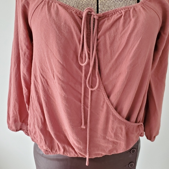 Tobi dusty pink faux wrap top XL - Picture 3 of 10